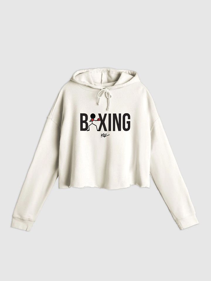 BOXING STICKMAN WOMENS CROP HOODIE product image (1)