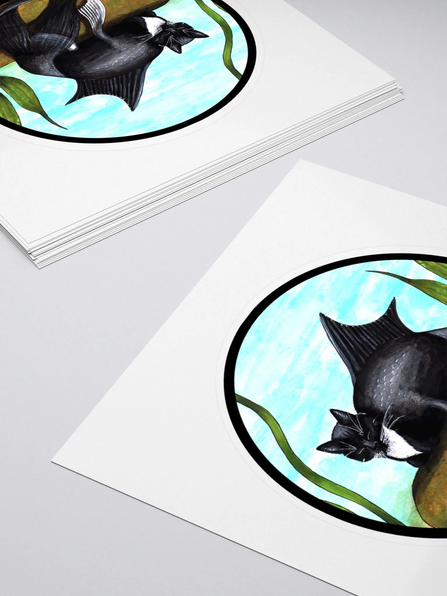 Mermeow Tuxedo Sticker product image (15)