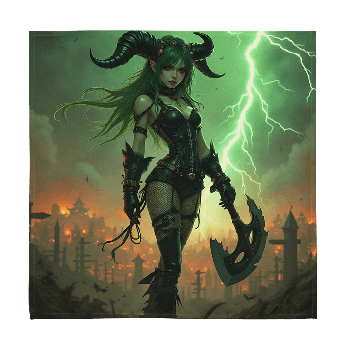 Goth Girl Sea Men Napkins (set of 4) product image (1)