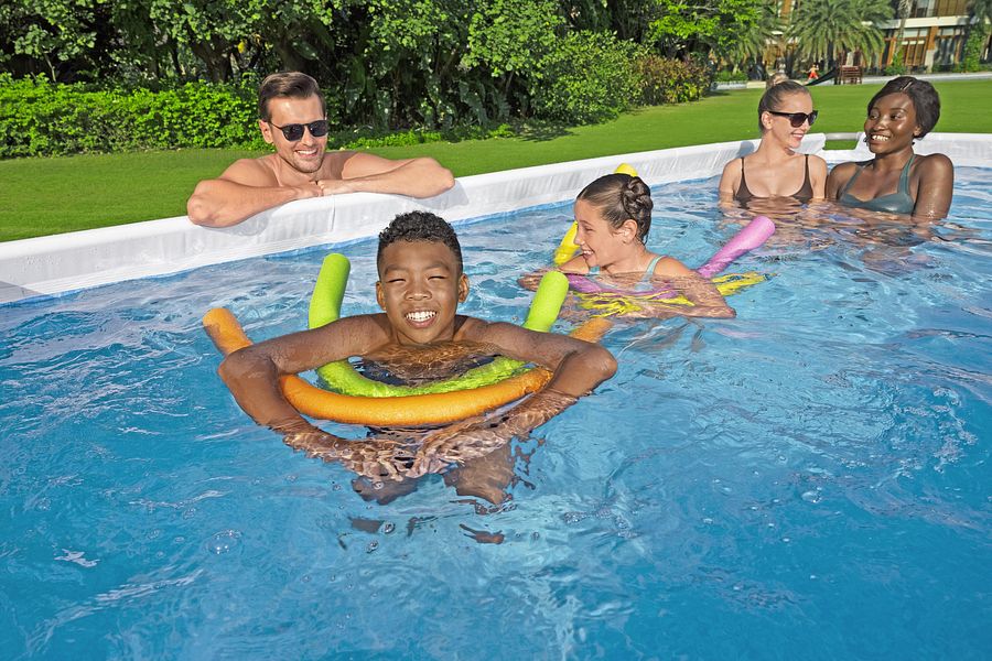 56442 - Power Steel 13'3" x 6'7" x 39.5" Rectangular Pool Set (SAND FILTER ) product image (9)