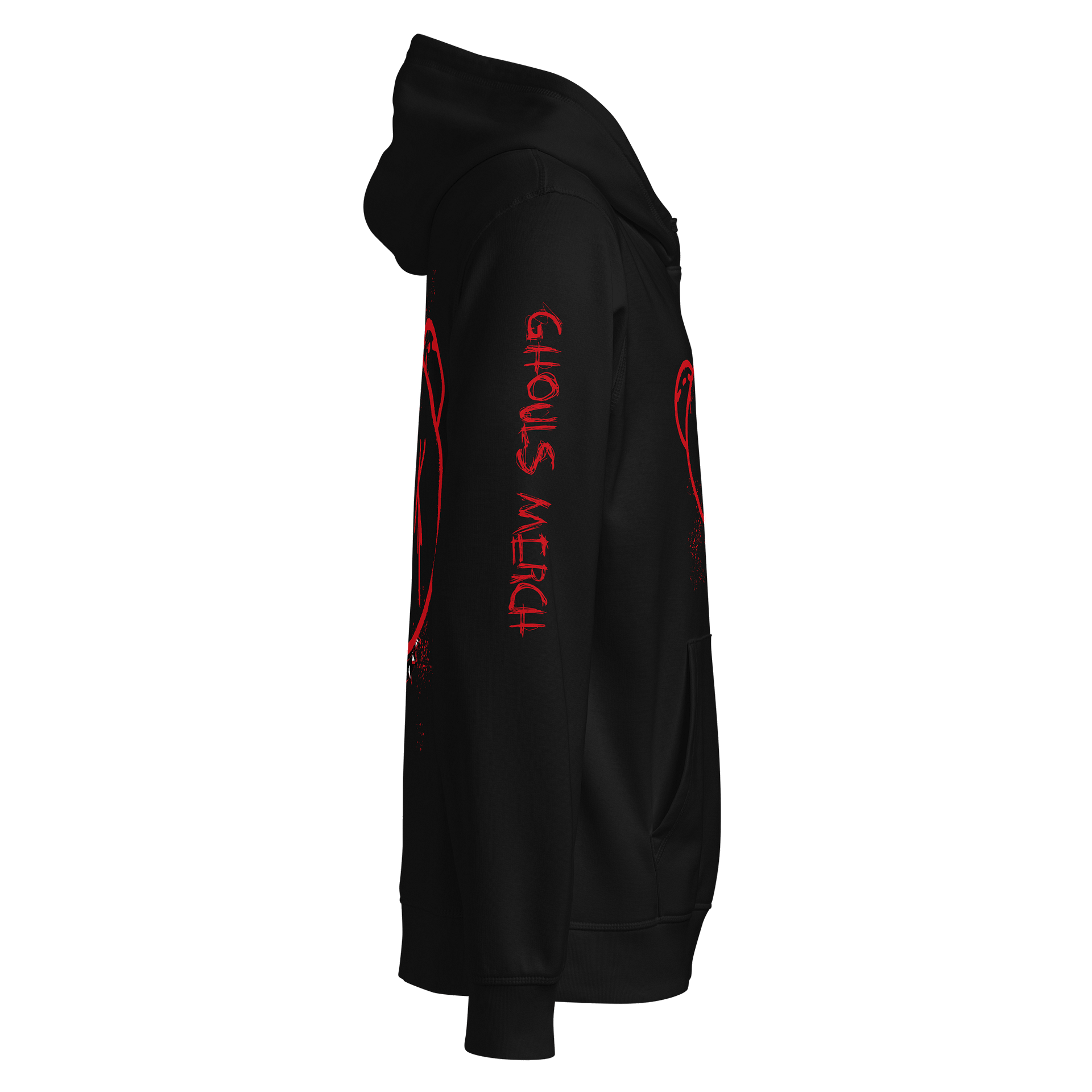 Graffiti Sad Bear with Spiked Choker Unisex Organic Hoodie product image (4)