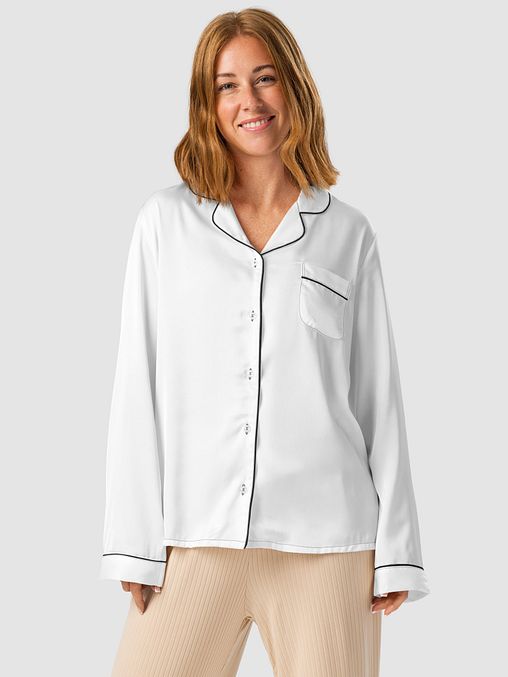 Photo showing All-Over Print Women's Long Sleeve Pajama Top