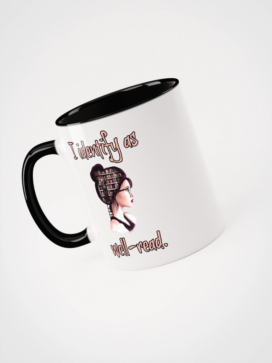 I Identify As Well-Read (Library In Her Head) Accent Mug product image (5)