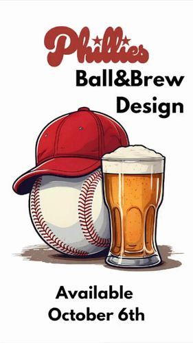 🍻 Phillies playoffs, baseball, and a cold brew—what more could you need?! This classic Ball & Brew tee has you covered for ev...