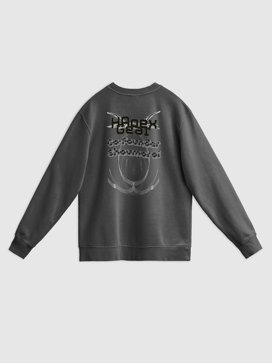 Unisex Midweight Pigment Dyed Sweatshirt - Co Founder Shaumarai - Black HApex Gear Black Logo product image (2)