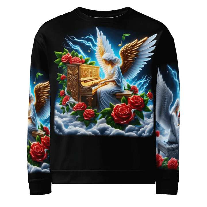 Angels making Music with a Piano - All-Over Unisex Sweatshirt #27 product image (1)