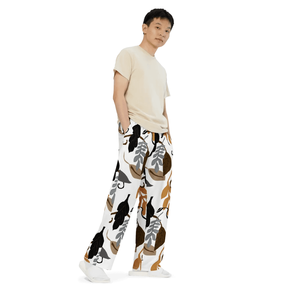 Neutral Leaves Wideleg Pants product image (6)