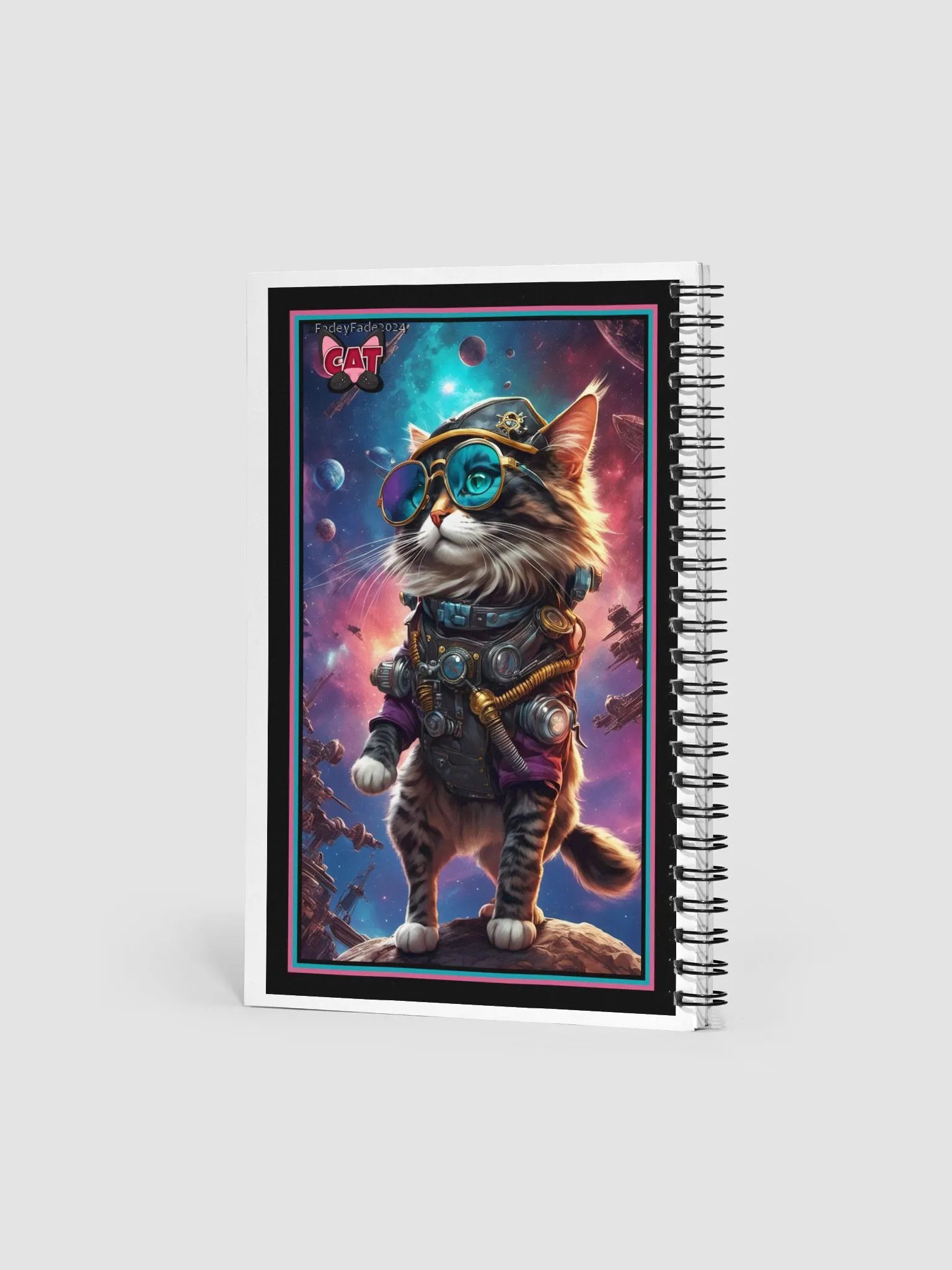 Space Pirate Cat Notebook 2 designs product image (2)