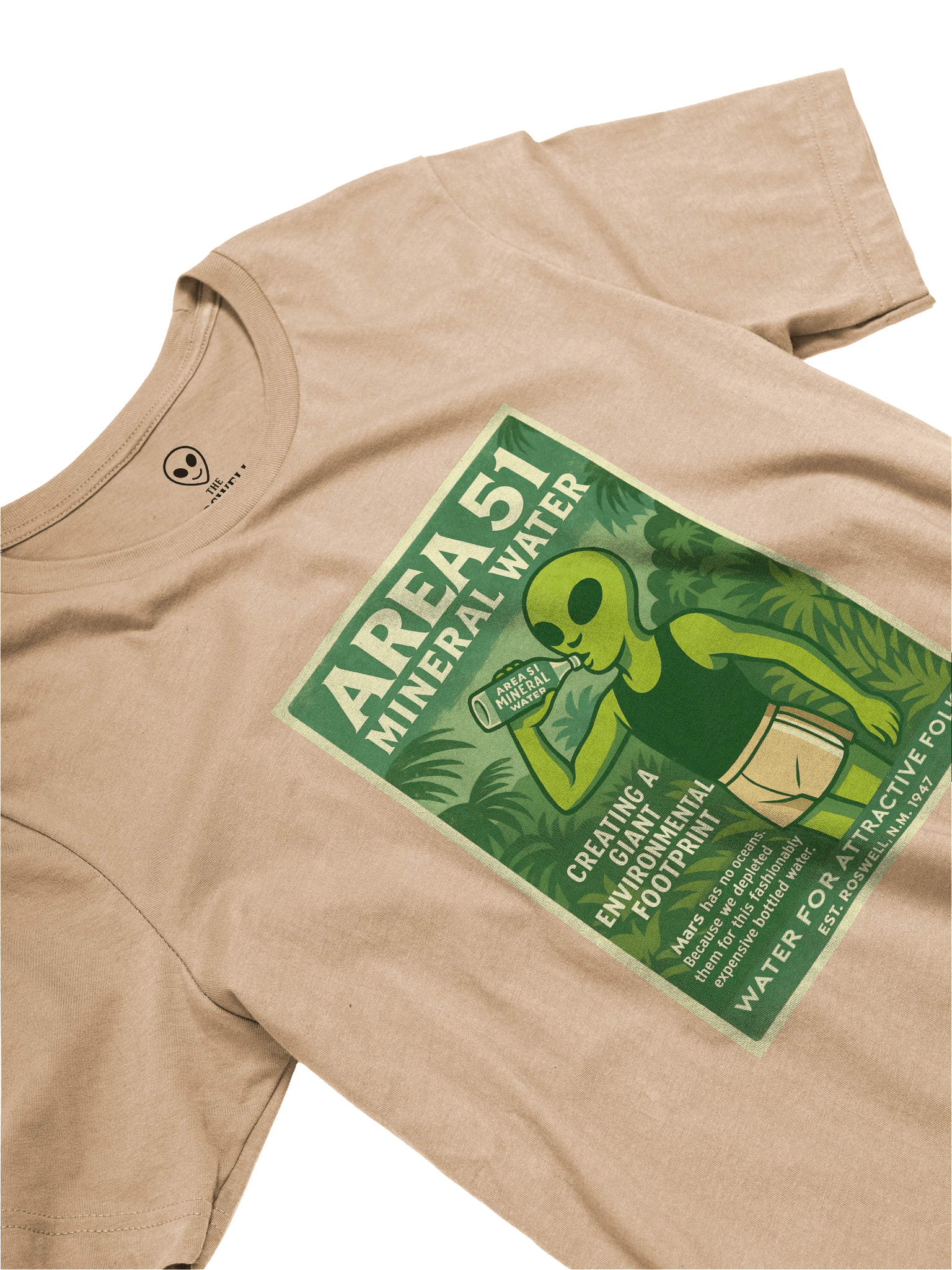 Area 51 Mineral Water Roswell Aliens 1950's Retro Poster Unisex T-Shirt product image (3)