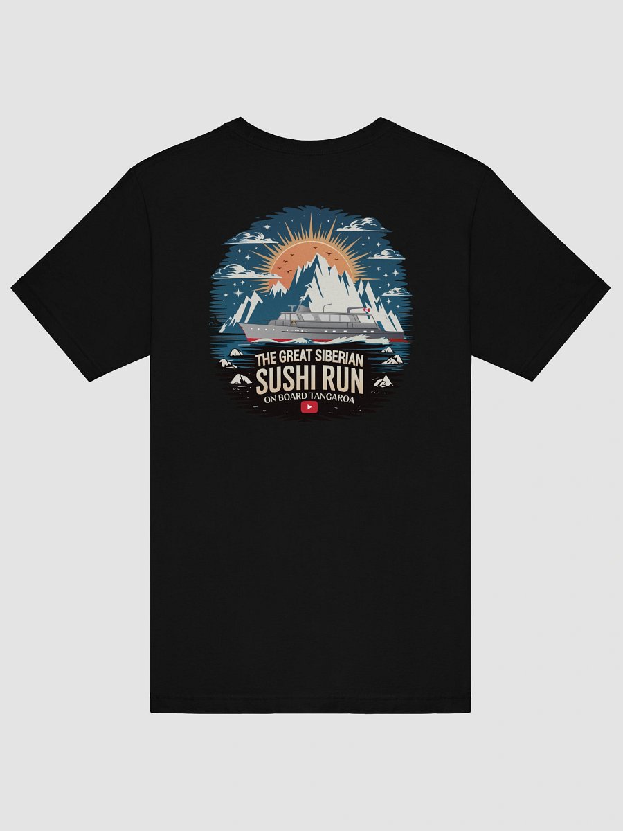 The Great Siberian Sushi Run Women’s T-Shirt (Dark Colours and Mountain Logo) product image (59)