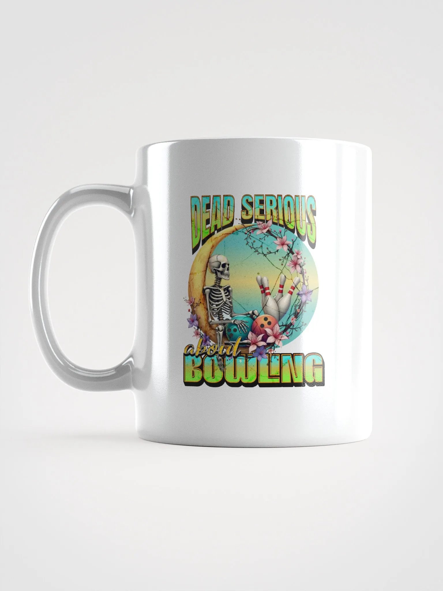 Dead Serious About Bowling Skeleton Mug product image (1)