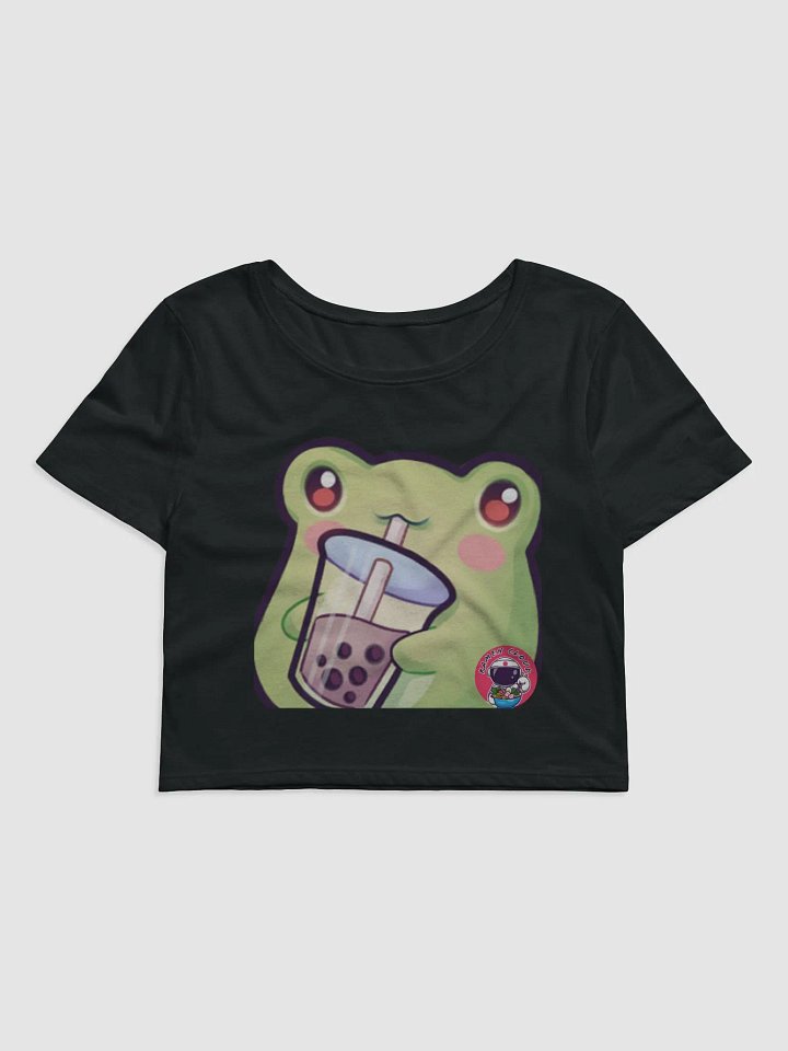 Whimsical Frog Boba Tea Crop Tee product image (1)