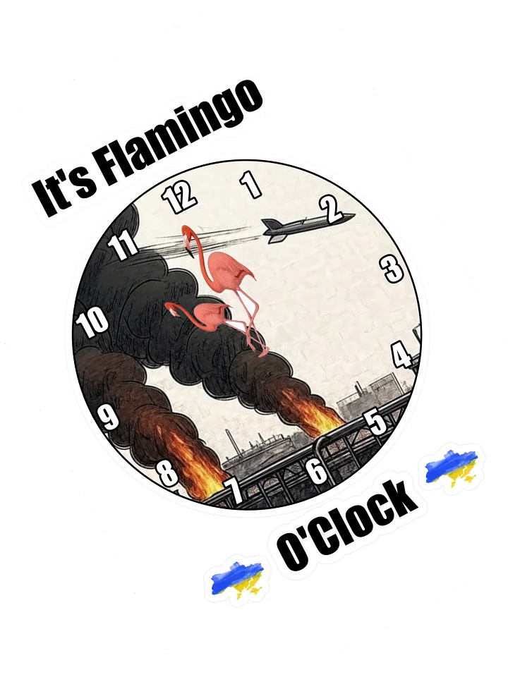 Flamingo o'clock stickers product image (1)