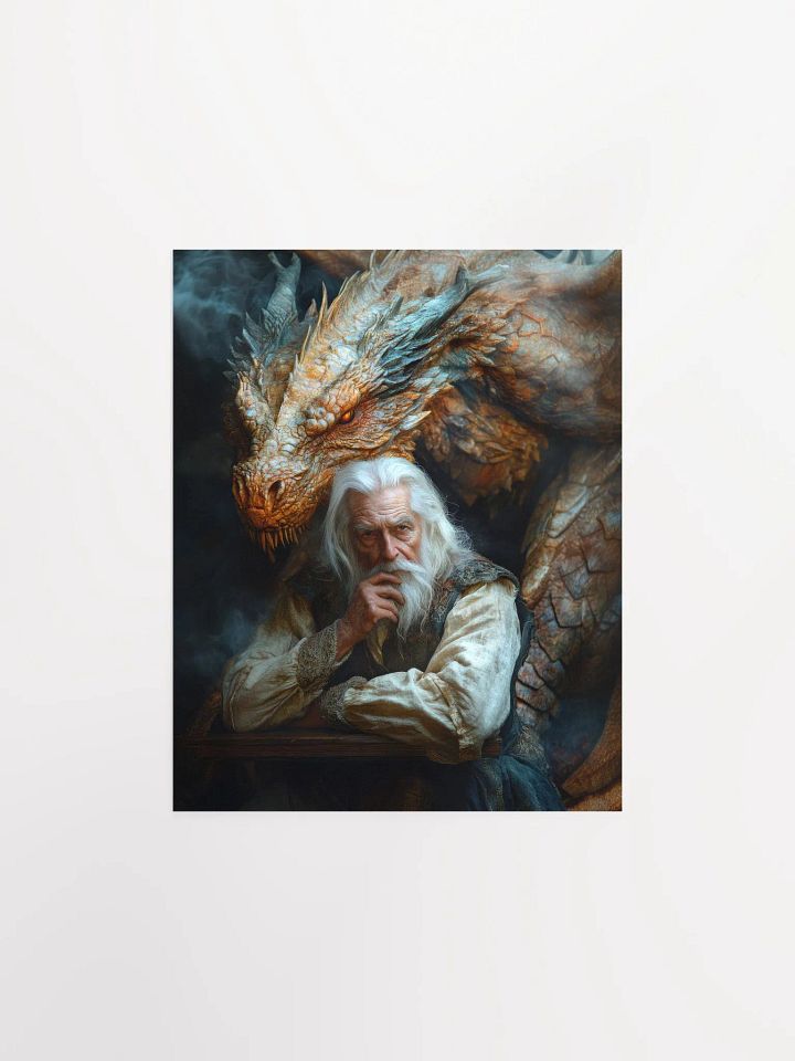 Elder man and his dragon 01 - Poster product image (2)