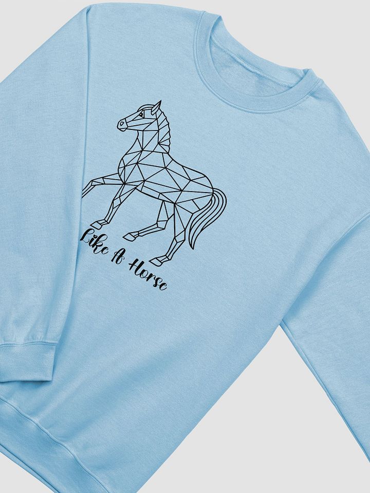 Horse Lover Sweatshirt, Equestrian Gift, Live Like A Horse Quote, Gen Z Fashion Sweatshirt, Crewneck Jumper, Horse Theme Clothing product image (1)