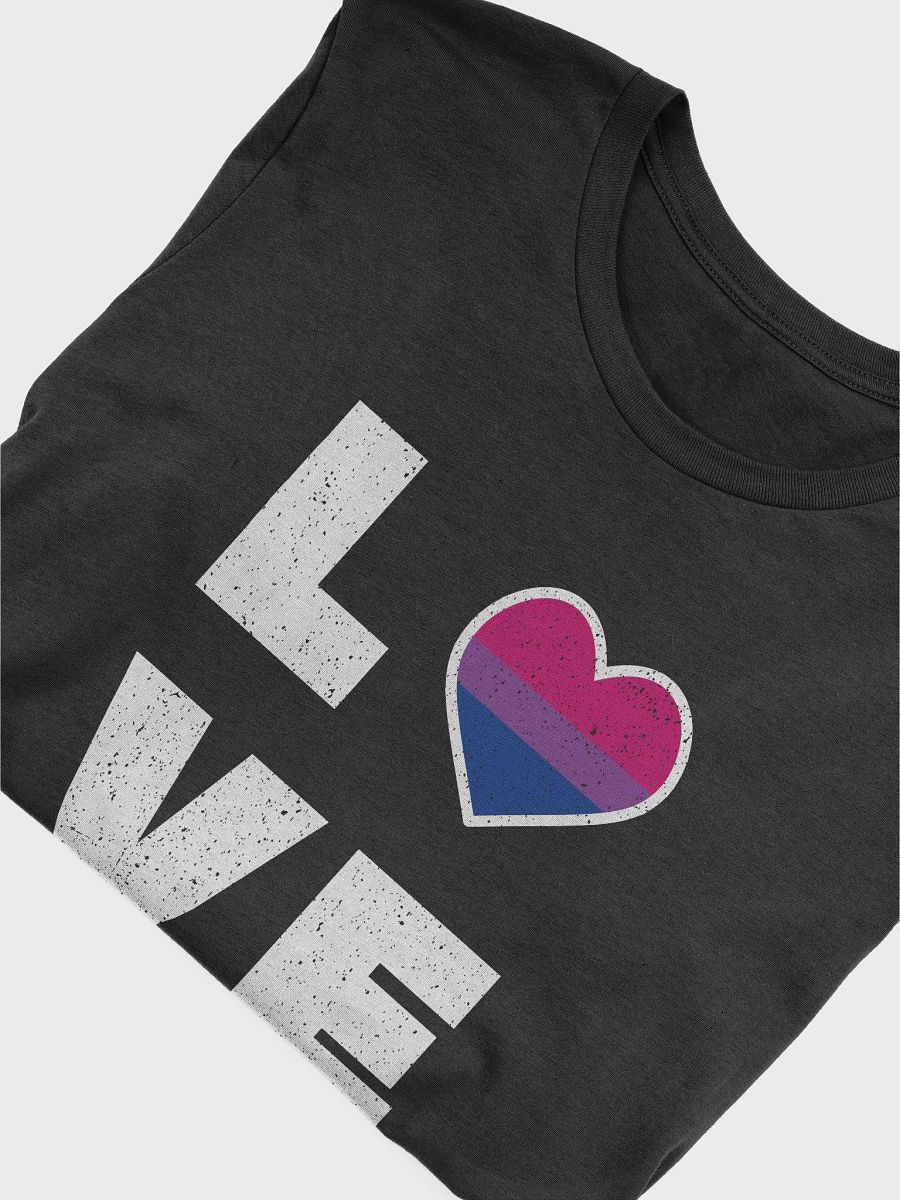 LGBTQ Bisexual Pride Flag Distressed Grunge Love T-Shirt product image (4)