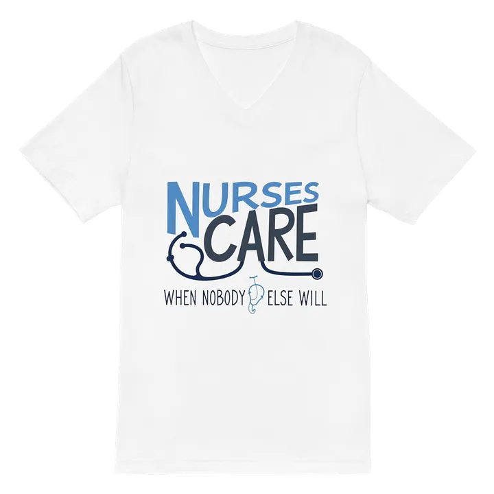 Nurses Care Stethoscope V-Neck Tee product image (2)