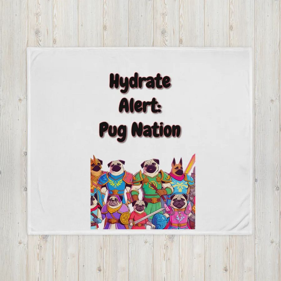 Pug Nation Armored Squad Throw Blanket product image (4)