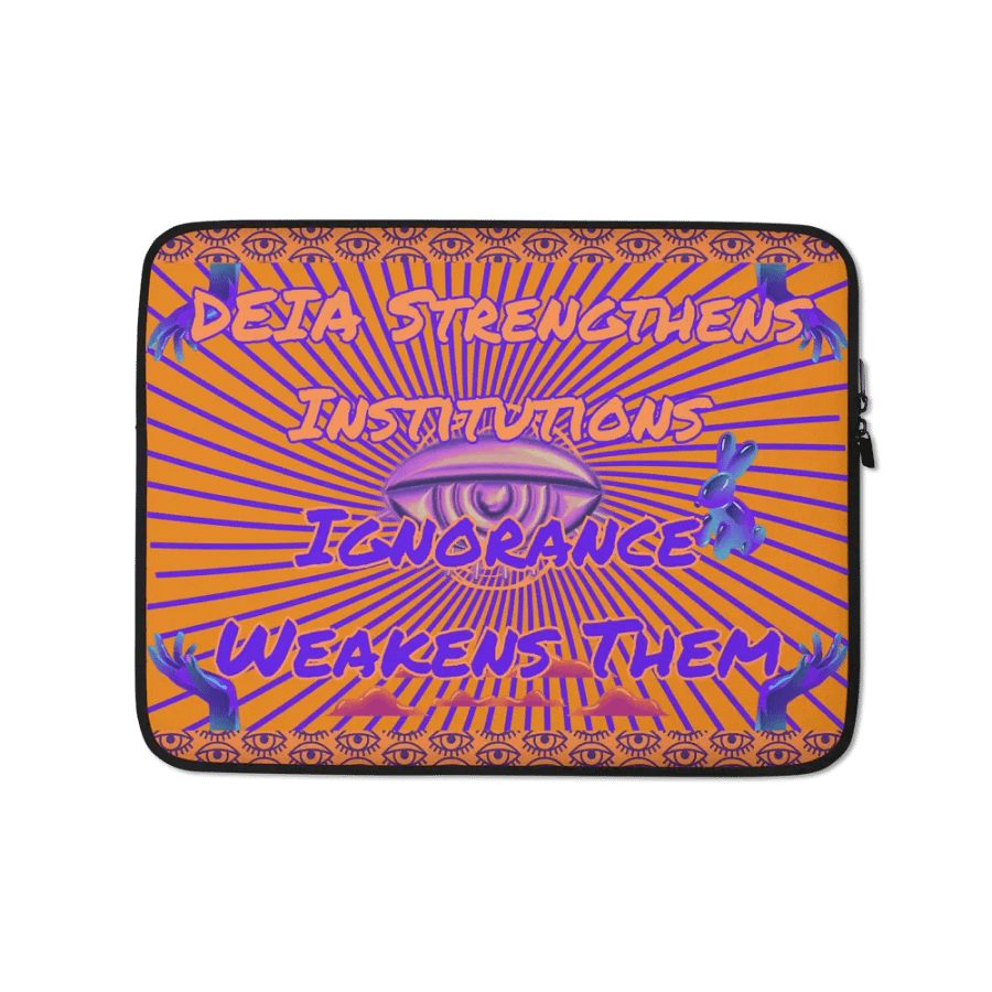 Hands Off DEIA, DEIA Strengthens Institutions, Laptop Sleeve product image (1)