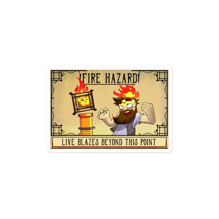 'Fire Hazard' Die-Cut Magnet product image (2)
