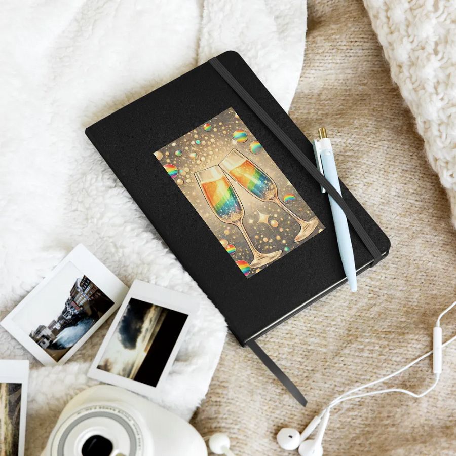 Rainbow Champagne Celebration Journal / Guestbook - BLACK product image (10)