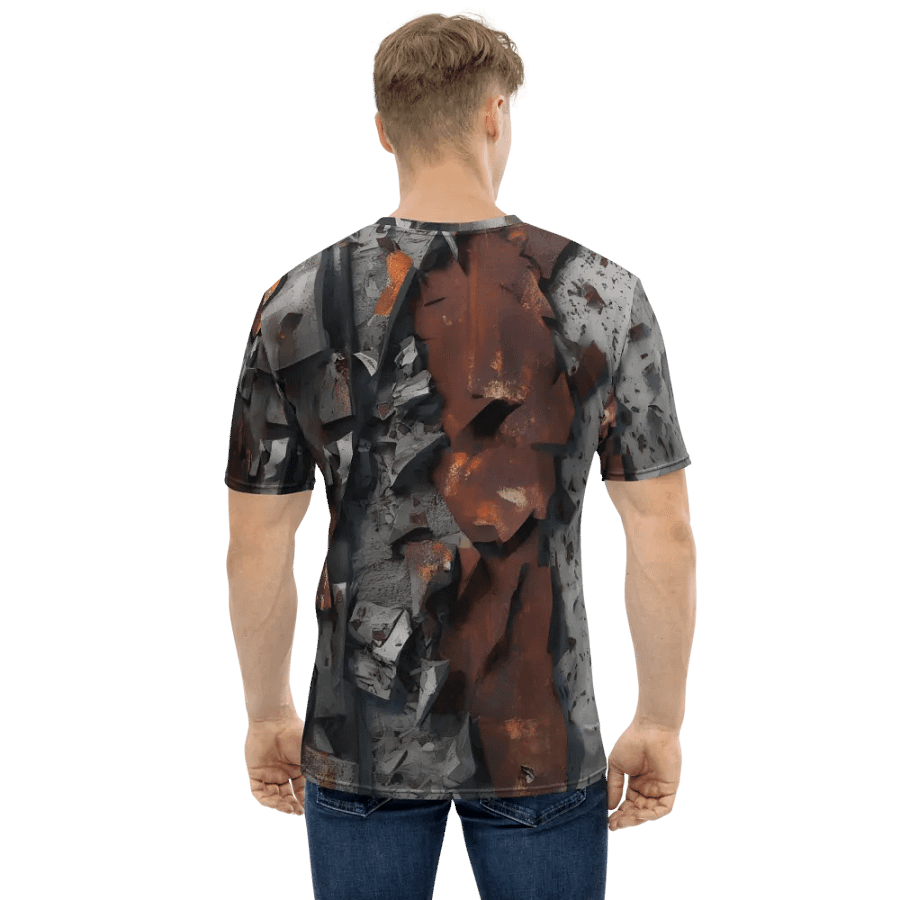 Distressed Rust Texture Tee - Industrial Decay Art product image (2)