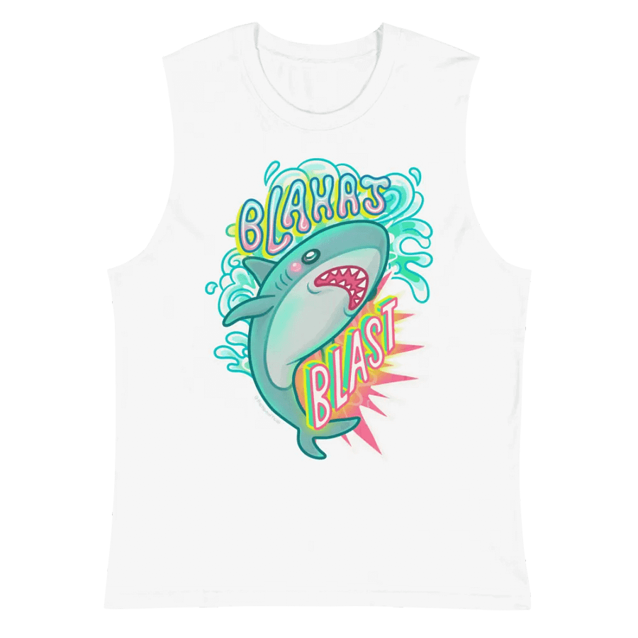 Blahaj Blast Muscle Tank product image (2)