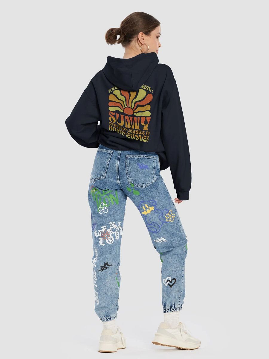 Sunny Forecast Board Game Hoodie for Tabletop Gamers - Navy product image (6)
