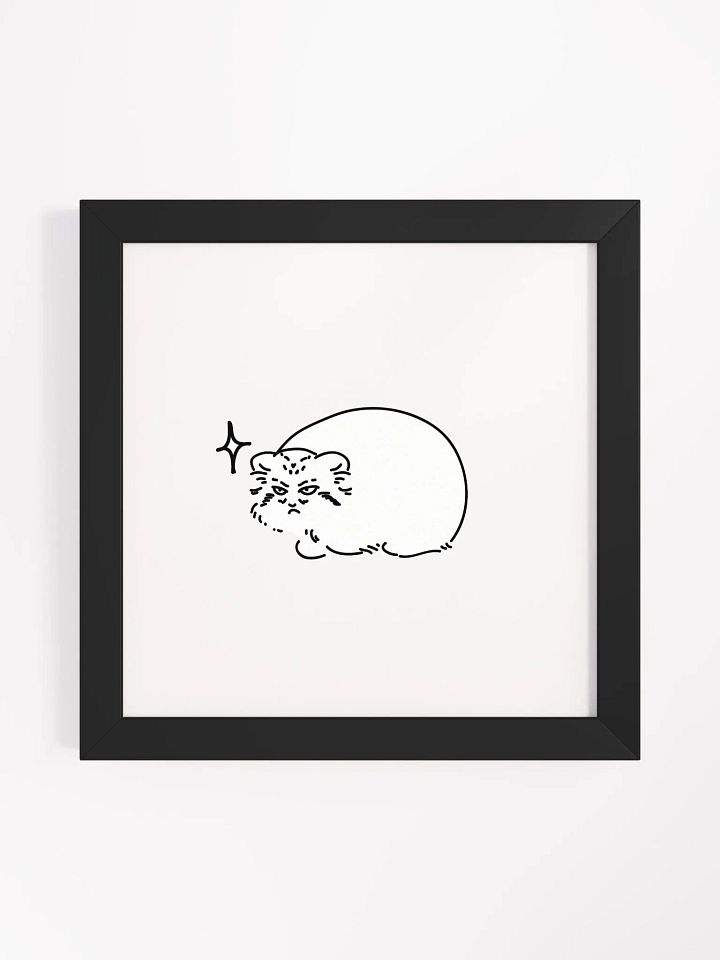 Grumpy Manul - Framed Print product image (3)