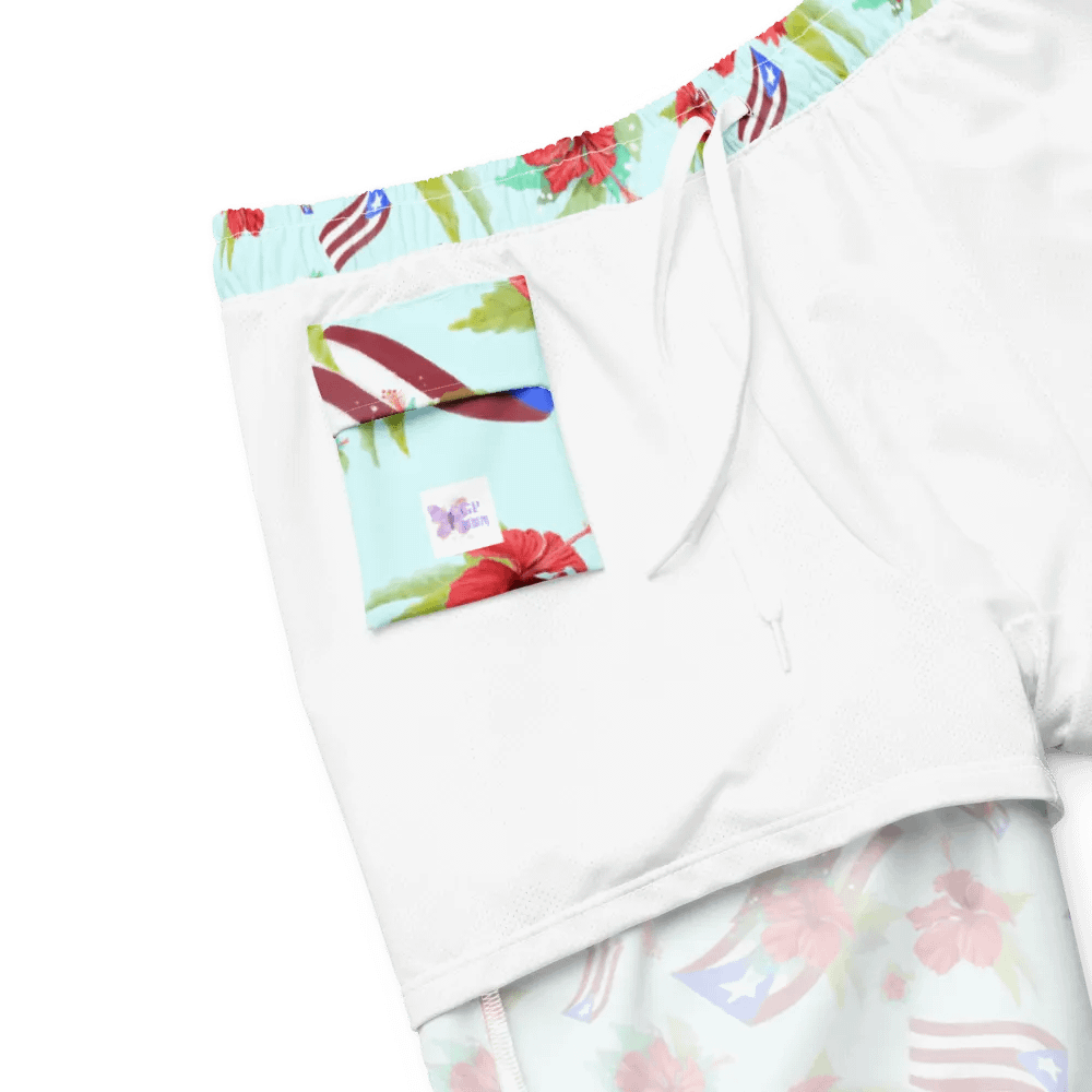 Puerto Rican Pride Swim Shorts product image (6)