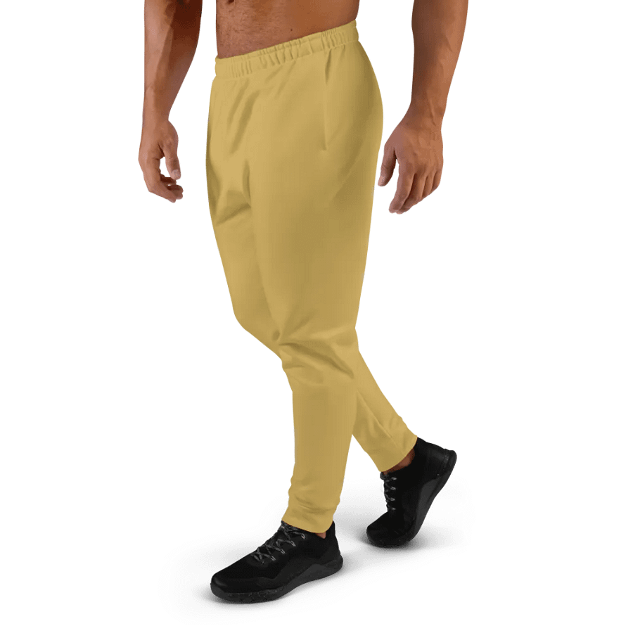 Plain Medium Dark Yellow Light Summer Recycled Polyester Premium Men's Joggers by Treasure Pie product image (2)