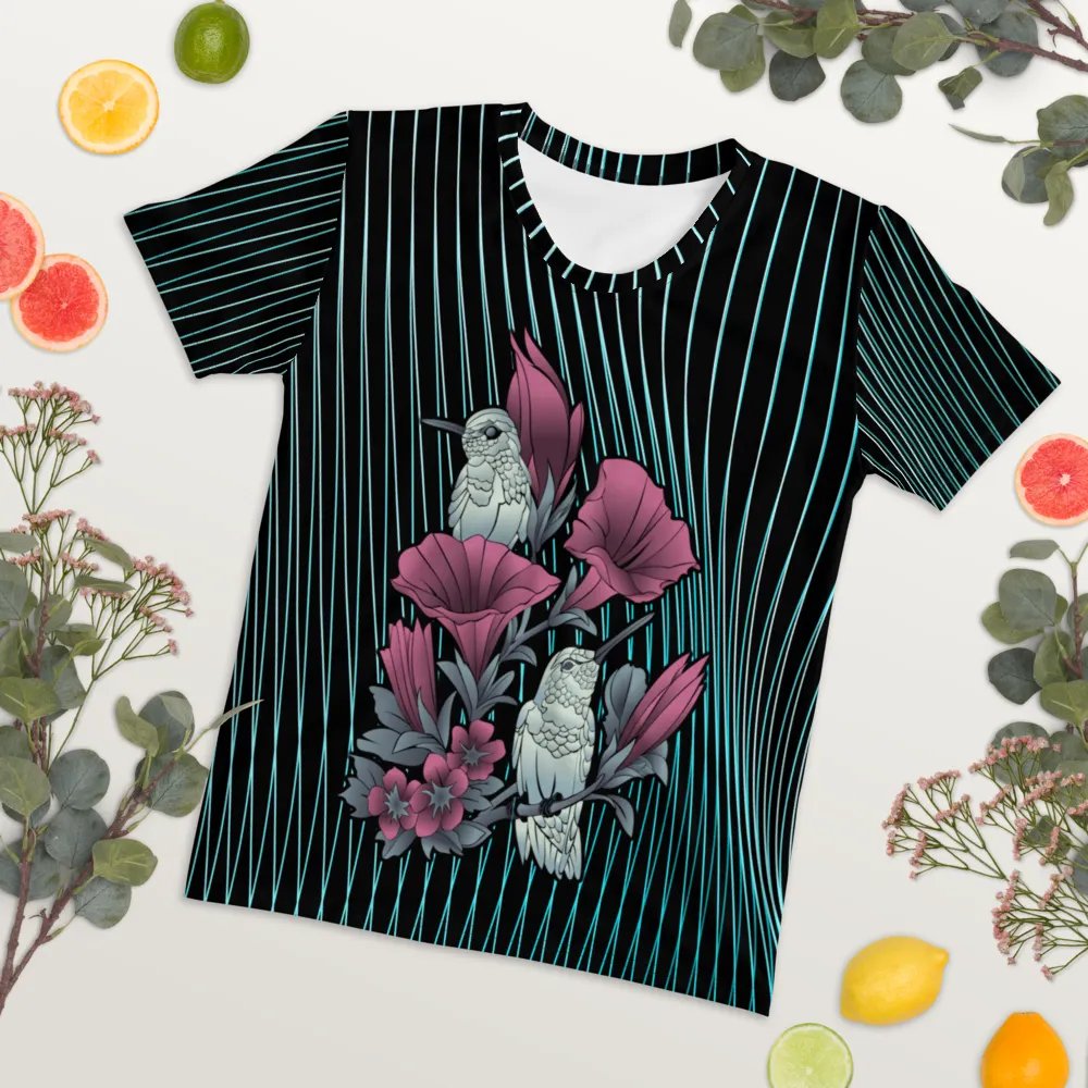 Pretty Hummingbird All Over Print T-shirt product image (7)