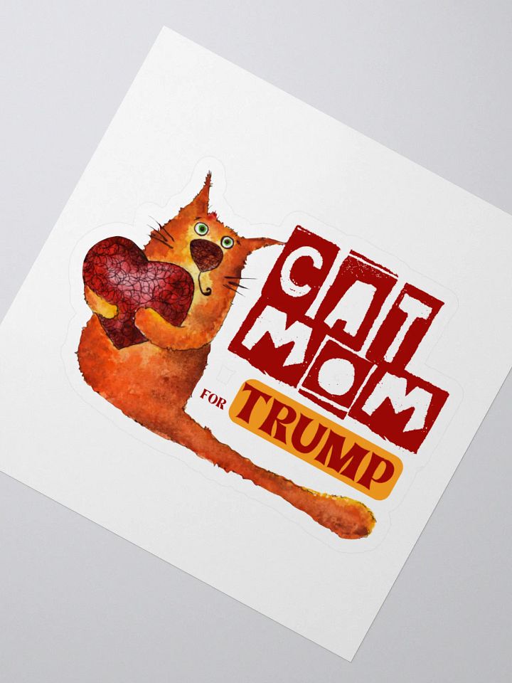 Cat Heart Mom For Trump Sticker product image (2)
