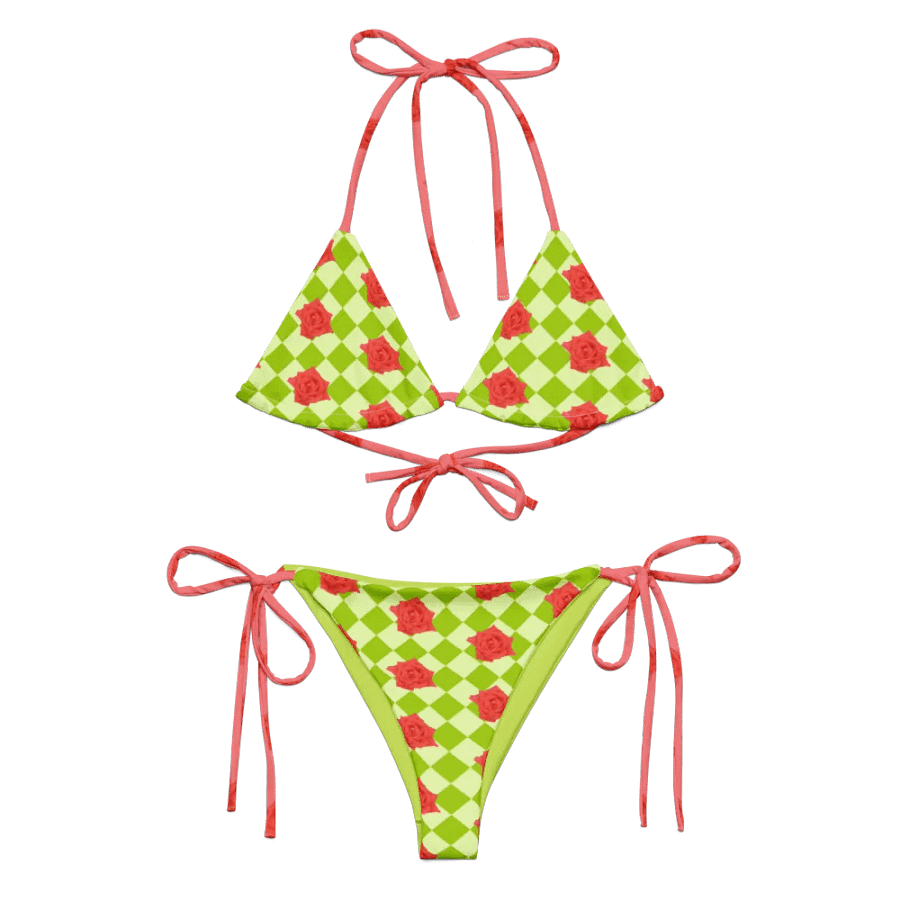 Rosy string bikini {honeydew} product image (2)