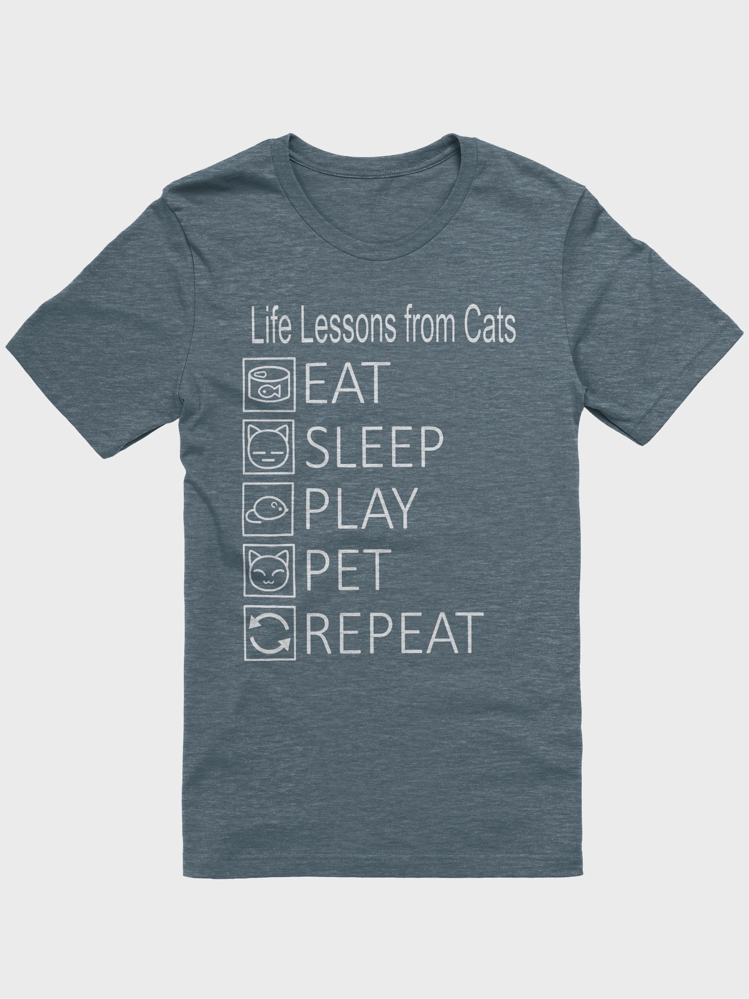 Life Lessons from Cats (White Print) - Unisex Adult Super Soft Lightweight T-shirt product image (1)