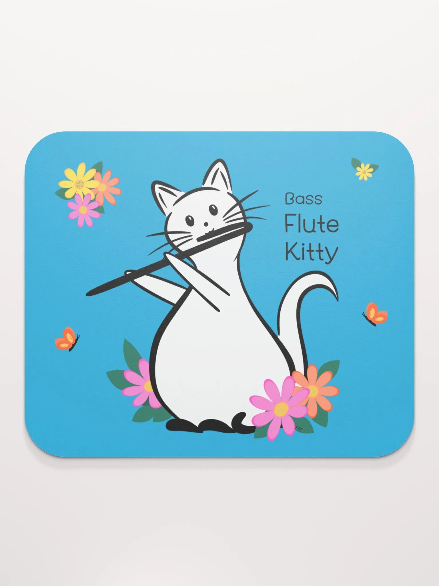 Flute Kitty Mouse Pad - Bass Flute product image (1)