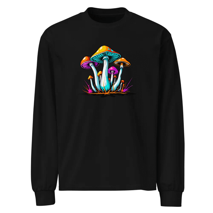 [Groovy Shrooms] Unisex Premium Heavyweight Long Sleeve Shirt product image (1)