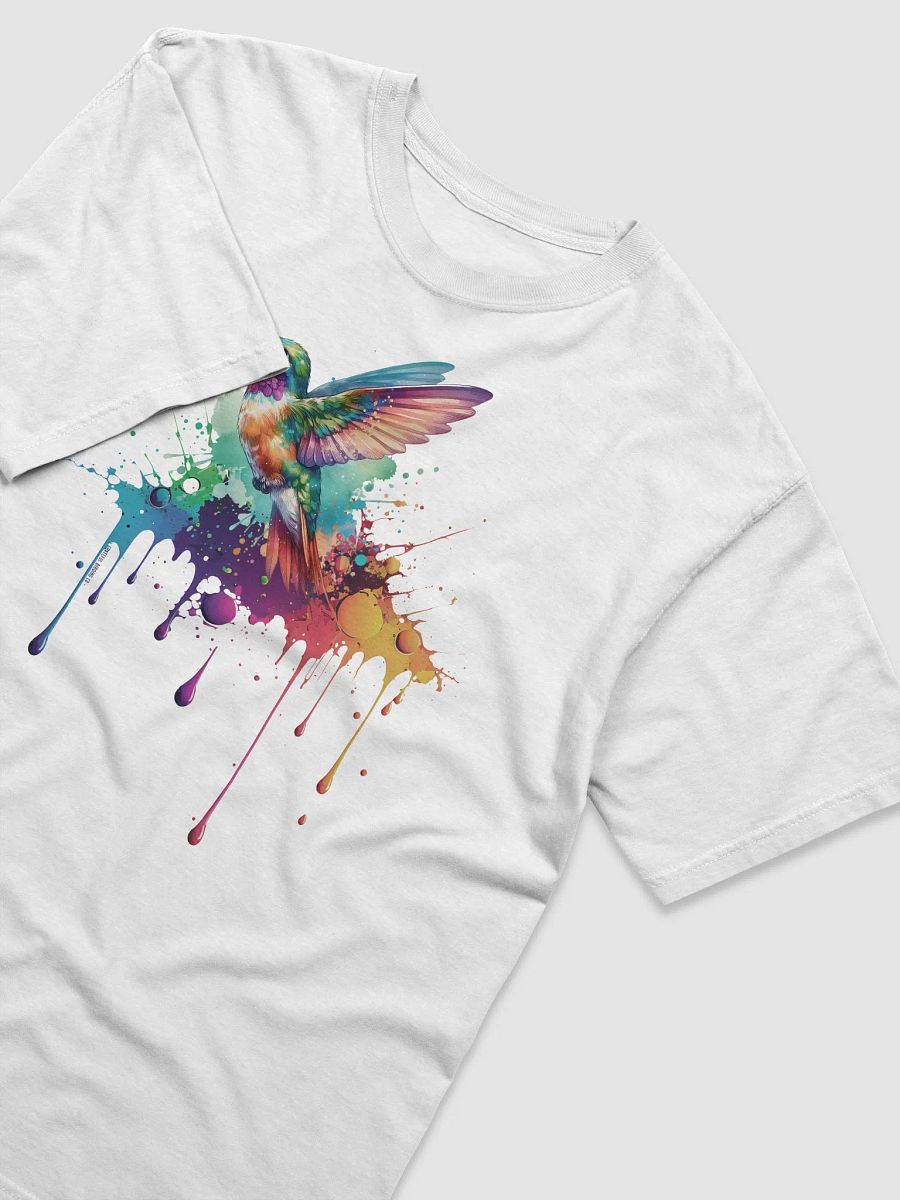 Vibrant Paint-Drip Hummingbird T-Shirt - Premium product image (2)