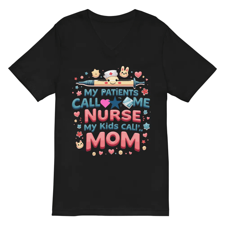 Nurse Mom Syringe V-Neck Tee product image (3)