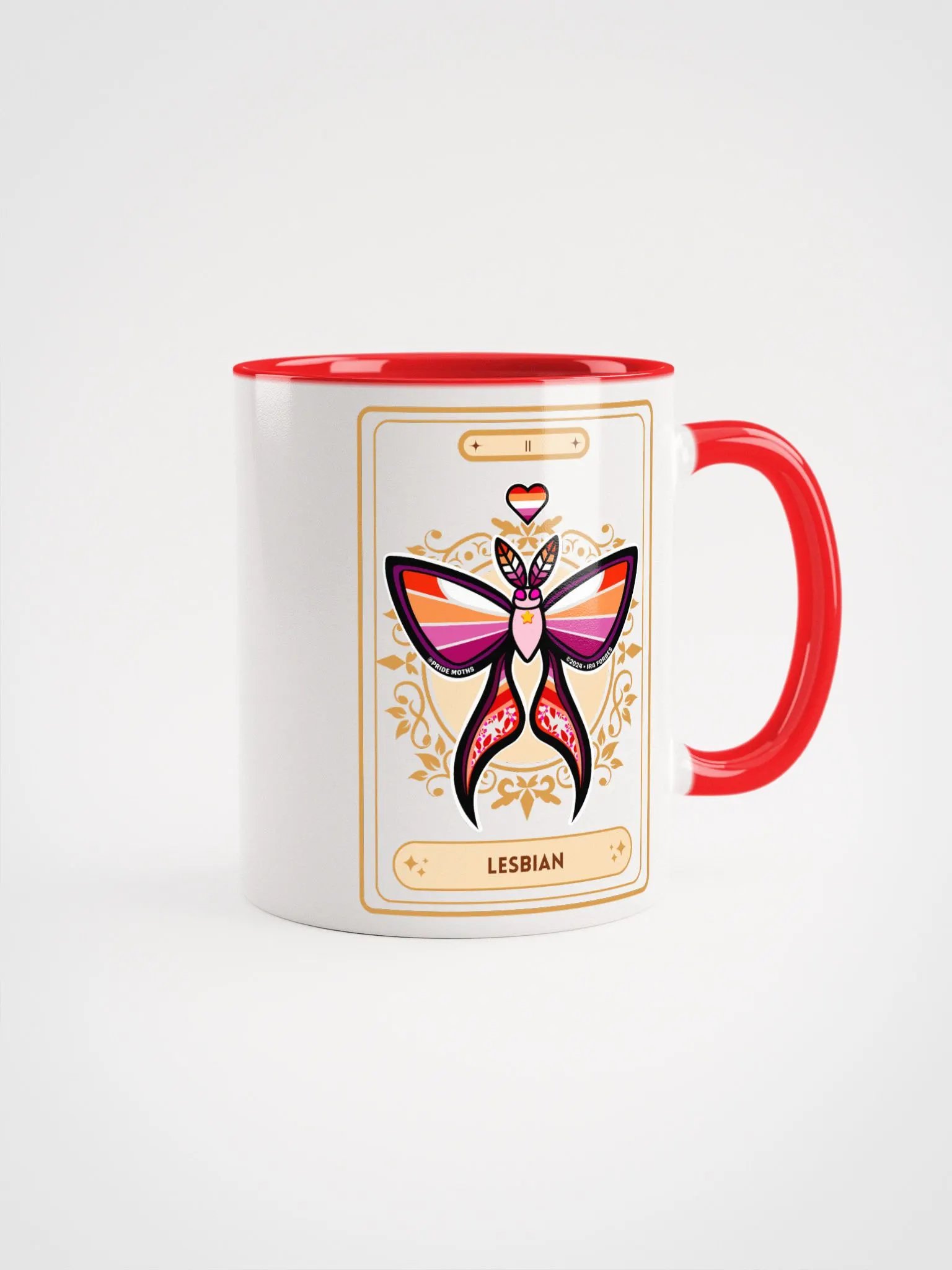 Lesbian Pride | Tarot Moth | Moth Mug | LGBTQIA+ product image (1)