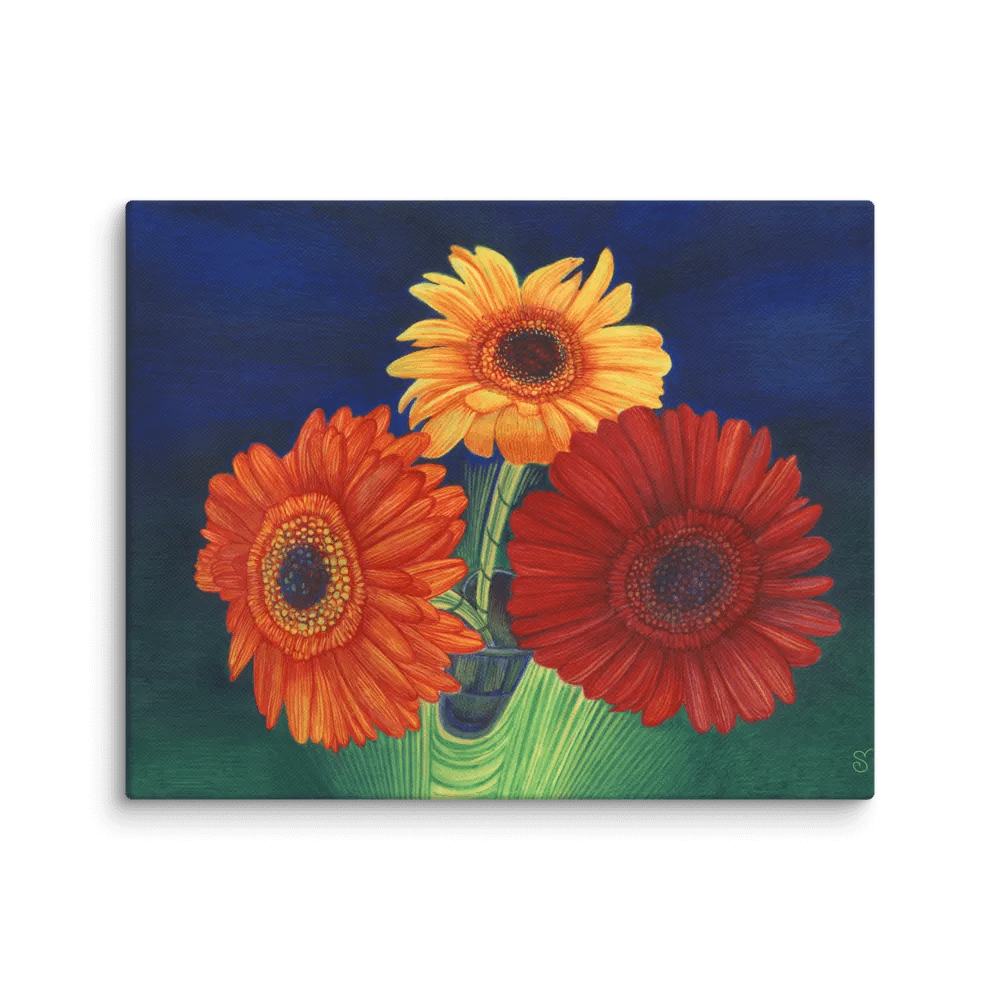 Blank Canvas: Unleash Your Creativity - 3 Bright Gerberas product image (1)