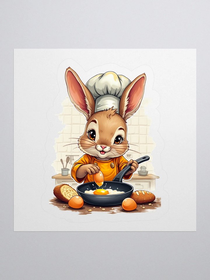Chef Bunny Kiss Cut Stickers product image (3)