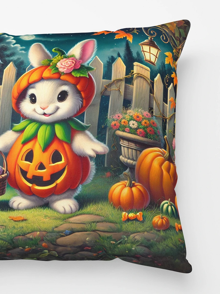 Bunny Rabbit Pumpkin Patch Halloween Pillow product image (3)