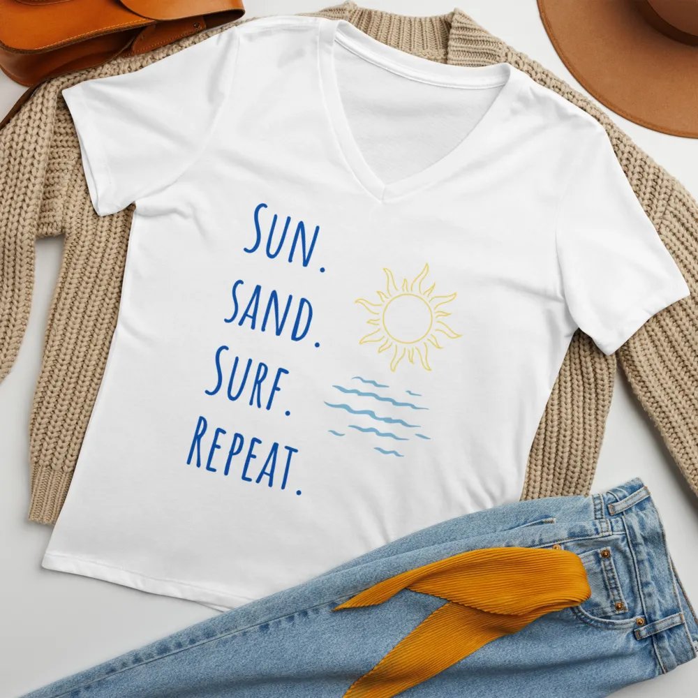 Sun, Sand, Surf V-Neck Tee product image (4)