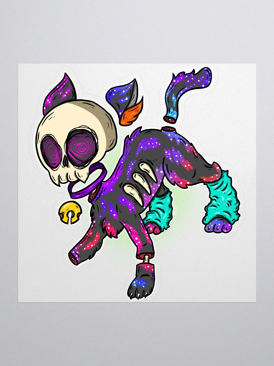 Skull Cat Sticker product image (1)