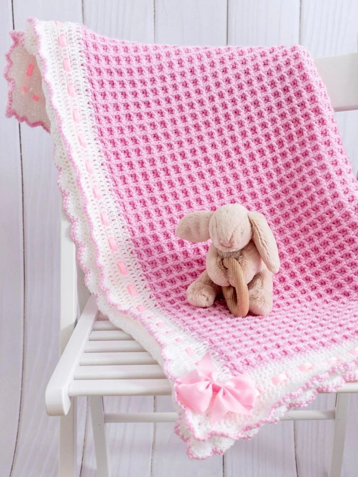 Crochet Pattern: Waffle Baby Blanket product image (1)