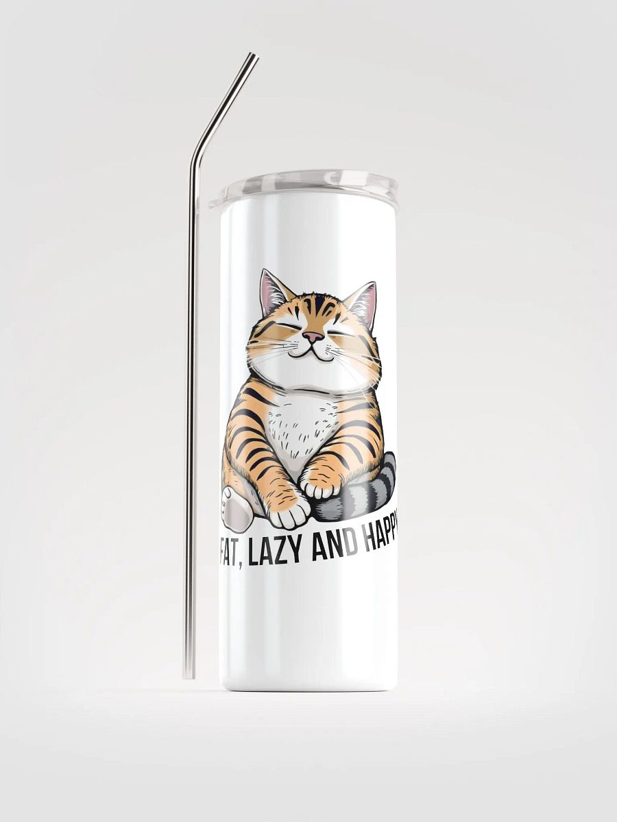 fat, lazy and happy stainless steel cup product image (1)