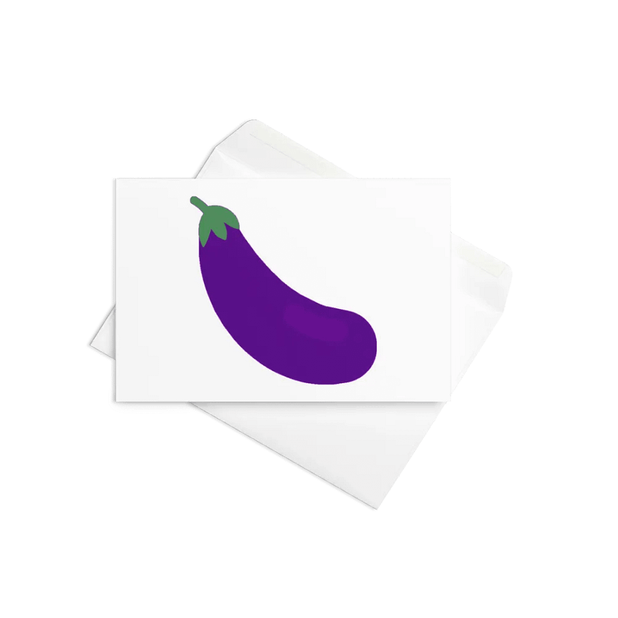 I Love Eggplant Greeting Card product image (11)