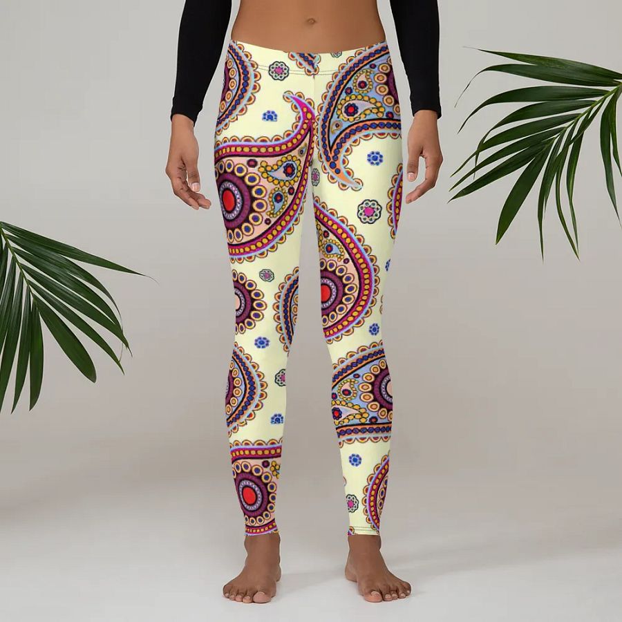 Vibrant Paisley Dreams Leggings product image (3)