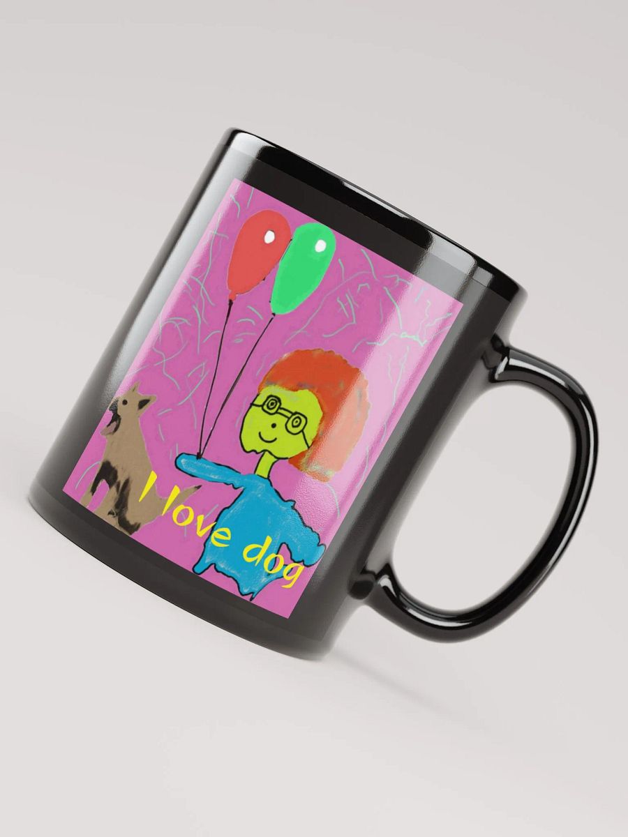 Black Glossy Mug : i love dog product image (5)